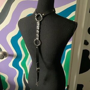 Black Chain Garter Belt